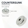 25mm dia Neodymium Pot Magnets, Steel Discs & Screws Pack