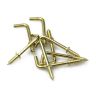 SCREWD 25mm Brass Plated L Hook (4 Packs of 8)
