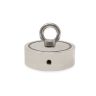 116mm dia x 32mm N42 Neodymium Pot Magnet with 1x M12 and 1x M10 Eyebolt + 10 metre Rope - 400kg Pull