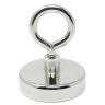 75mm dia Neodymium Clamping Magnet with M10 Eyebolt - Machine Lathed - 200kg Pull