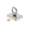 75 x 55 x 20mm N42 Neodymium Pot Magnet with M10 Eyebolt and 10 metre Rope - 110kg Pull