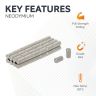 1mm dia x 2mm thick N42 Neodymium Magnets - 0.03kg Pull