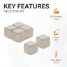 10 x 10 x 10mm thick N42 Neodymium Magnet - 4.7kg Pull