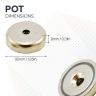 32mm dia x 8mm thick x 5.5mm c/sink N42 Neodymium Pot Magnet - 44kg Pull