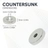 25mm dia x 5mm thick x 6mm c/sink Neodymium Magnet - 11.2kg Pull