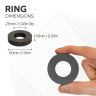 50mm O.D x 25mm I.D x 10mm thick Y30BH Ferrite Ring Magnet - 4kg Pull