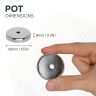 40mm dia x 8mm thick x 5mm c/sink Ferrite Y30BH Pot Magnet - 15kg Pull