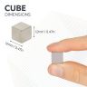 12 x 12 x 12mm thick N42 Neodymium Magnet - 7.4kg Pull