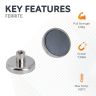 32mm dia x 18mm tall x M6 Thread Y30BH Ferrite Pot Magnet - 5.8kg Pull