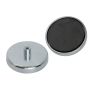 57mm dia x 10mm thick Ferrite Pot Magnet with M5 Internal Thread - 23.7kg Pull