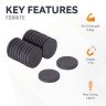 19.3mm x 2.8mm thick Y10 Ferrite Magnet - 0.4kg Pull