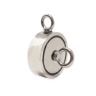 116mm dia x 32mm N42 Neodymium Pot Magnet with 1x M12 and 1x M10 Eyebolt + 10 metre Rope - 400kg Pull
