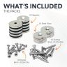 20mm dia Countersunk Magnets, Steel Discs & Screws Pack