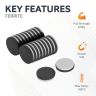 20mm dia x 3mm thick Y10 Ferrite Magnet With Self Adhesive Foam - 0.6kg Pull