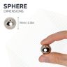 19mm dia N42 Neodymium Sphere Magnet - 4.4kg Pull