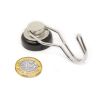 25mm dia Coloured Neodymium Swivel Hook Magnets - 16kg Pull