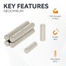 4mm dia x 12.5mm thick N42 Neodymium Magnets - 0.72kg Pull