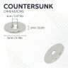 20mm dia Countersunk Magnets, Steel Discs & Screws Pack