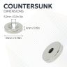 20mm dia x 4mm thick North & South Neodymium Countersunk Magnets & Screws Pack