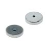 40mm dia x 8mm thick x 5mm c/sink Ferrite Y30BH Pot Magnet - 11kg Pull