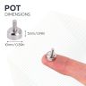 10mm dia x 5mm thick x M3 stud N42 Neodymium Pot Magnet - 3kg Pull