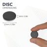 20mm dia x 3mm thick Y10 Ferrite Magnet With Self Adhesive Foam - 0.6kg Pull