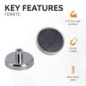 32mm dia x 7mm thick Ferrite Pot Magnet with M4 Internal Thread - 3.7kg Pull