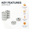 20mm dia x 7mm thick x 4mm c/sink N42 Neodymium Pot Magnet - 13.2kg Pull