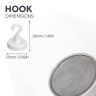 25mm dia Ferrite White Painted Clamping Magnet with M4 Hook  - 4kg Pull