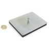 127 x 102 x 12mm thick Rubber Coated Mag Pad - 7kg Pull