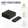 50 x 19 x 5mm thick Y30BH Ferrite Magnet - 1.5kg Pull