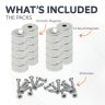 10mm dia x 5mm thick North & South Neodymium Countersunk Magnets & Screws Pack