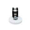 43mm dia x 6mm high Rubber Coated Cable Holding Magnet With 22mm Rubber Clamp - 8kg Pull