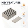 20 x 10 x 2mm thick N42 Neodymium Magnet - 2.1kg Pull