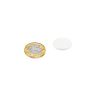 20mm dia x 2mm thick White Painted Mild Steel Disc with 3Mª Self-Adhesive