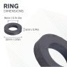 32mm O.D x 18mm I.D x 5.5mm thick Y30BH Ferrite Ring Magnet - 1kg Pull