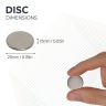 Adhesive 20mm dia x 1.5mm N42 Neodymium Magnet - 2kg Pull