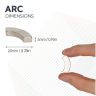 20mm O.R x 12.5mm I.R x 90 degree x 5mm thick N42 Neodymium Arc Magnet - 5kg Pull