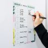 MagFlex® A4 Jungle Leaves Weekly Meal Planner Fridge Magnet - Flexible Magnetic Sheet