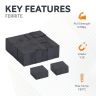 10 x 10 x 5mm thick Isotropic Y30 Ferrite Magnet - 0.08kg Pull
