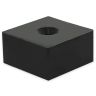 50 x 50 x 25mm thick Rubber Coated N42 Neodymium Magnet with 8.2mm dia c/sunk hole - 84kg Pull (North/South)