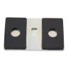 100 x 60 x 7mm thick Neodymium Magnetic Pad with Hook - 17.5kg Pull