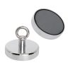 125mm dia x 100mm tall Ferrite Recovery Magnet with M14 Eyebolt - 130kg Pull