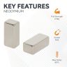 10 x 8 x 21mm thick N42 Neodymium Magnet - 4.5kg Pull
