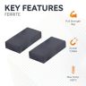 50 x 25 x 10mm thick Y30BH Ferrite Magnet - 3kg Pull
