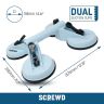 SCREWD 118mm diameter (325mm x 280mm) Quad Suction Lifter - 120kg Pull