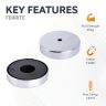 100mm dia x 22mm thick x 11mm hole Ferrite Pot Magnet - 68kg Pull