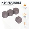 6mm dia x 4mm thick Diametrically Magnetised Samarium Cobalt Magnet - 0.3kg Pull