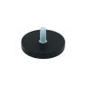 43mm dia x 6mm thick Rubber Coated POS Magnet c/w M6 x 15mm External Thread - 8kg Pull