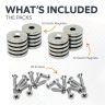 15mm dia x 2mm thick North & South Neodymium Countersunk Magnets & Screws Pack